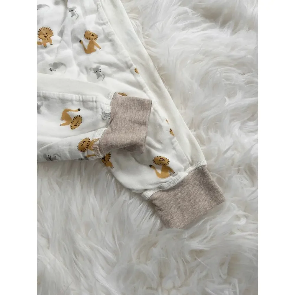 Nest Design Footed Sleep Sack Yellow and White